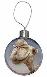 Camels Intrigued by Camera Christmas Bauble