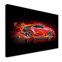 Red Fire Sports Car Canvas X-Large 30"x20" Wall Art Print