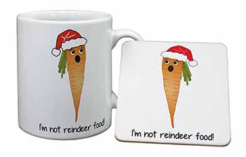 Christmas Carrot Mug and Coaster Set