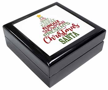 Christmas Word Tree Keepsake/Jewellery Box