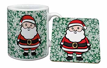 Father Christmas Mug and Coaster Set