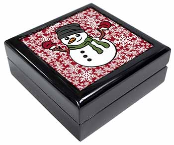 Christmas Snow Man Keepsake/Jewellery Box