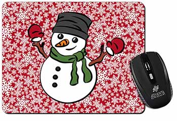 Christmas Snow Man Computer Mouse Mat