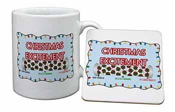 Christmas Excitement Scale Mug and Coaster Set