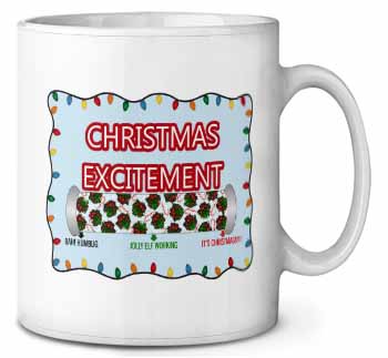 Christmas Excitement Scale Ceramic 10oz Coffee Mug/Tea Cup
