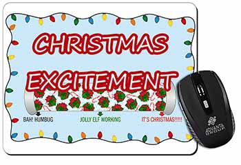 Christmas Excitement Scale Computer Mouse Mat