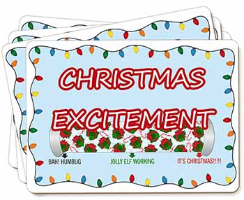 Christmas Excitement Scale Picture Placemats in Gift Box