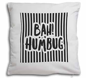 Christmas - Bah! Humbug Soft White Velvet Feel Scatter Cushion