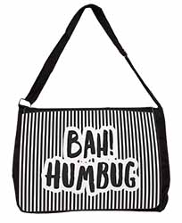 Christmas - Bah! Humbug Large Black Laptop Shoulder Bag School/College