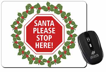 Christmas Stop Sign Computer Mouse Mat