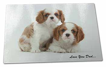 Large Glass Cutting Chopping Board Cavalier King Charles 