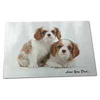 Large Glass Cutting Chopping Board Cavalier King Charles 