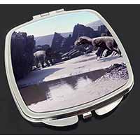 Dinosaur Print Make-Up Compact Mirror