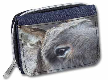 New Donkey Close-up Unisex Denim Purse Wallet