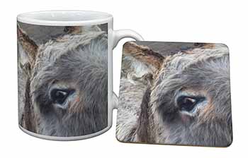 New Donkey Close-up Mug and Coaster Set