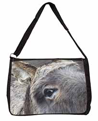 New Donkey Close-up Large Black Laptop Shoulder Bag School/College