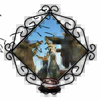 Donkeys Intrigued by Camera Wrought Iron Wall Art Candle Holder