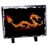 Stunning Fire Flame Dragon on Black, Stunning Photo Slate