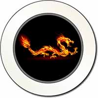 Stunning Fire Flame Dragon on Black Car or Van Permit Holder/Tax Disc Holder