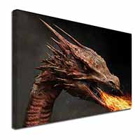 Fierce Fire Flame Mouth Dragon Canvas X-Large 30"x20" Wall Art Print