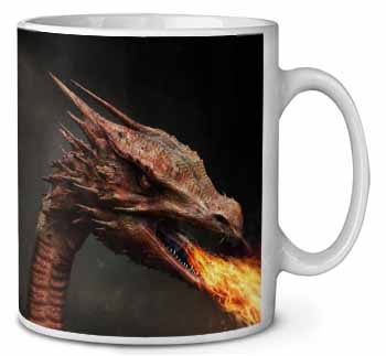 Fierce Fire Flame Mouth Dragon Ceramic 10oz Coffee Mug/Tea Cup