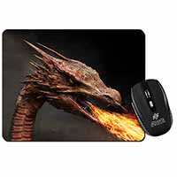 Fierce Fire Flame Mouth Dragon Computer Mouse Mat