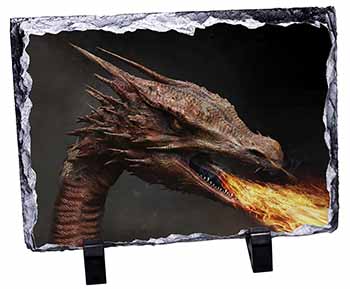 Fierce Fire Flame Mouth Dragon, Stunning Photo Slate