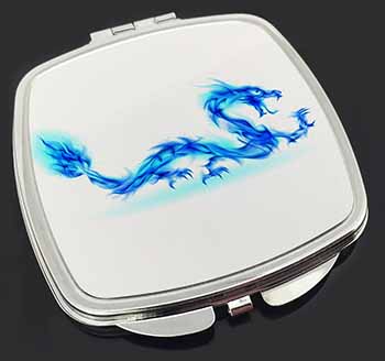 Blue Flame Dragon Make-Up Compact Mirror