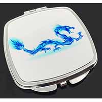 Blue Flame Dragon Make-Up Compact Mirror