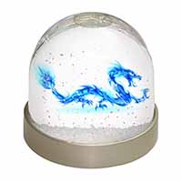Blue Flame Dragon Snow Globe Photo Waterball