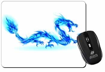Blue Flame Dragon Computer Mouse Mat