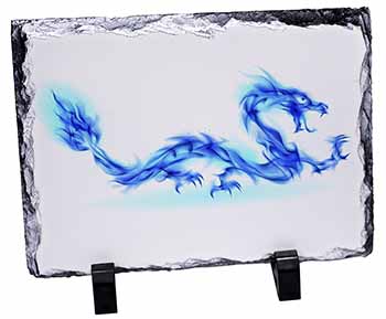 Blue Flame Dragon, Stunning Photo Slate