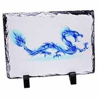 Blue Flame Dragon, Stunning Photo Slate