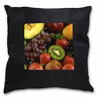 Fruit Black Satin Feel Scatter Cushion