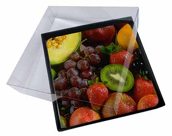 4x Fruit Picture Table Coasters Set in Gift Box