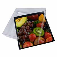 4x Fruit Picture Table Coasters Set in Gift Box