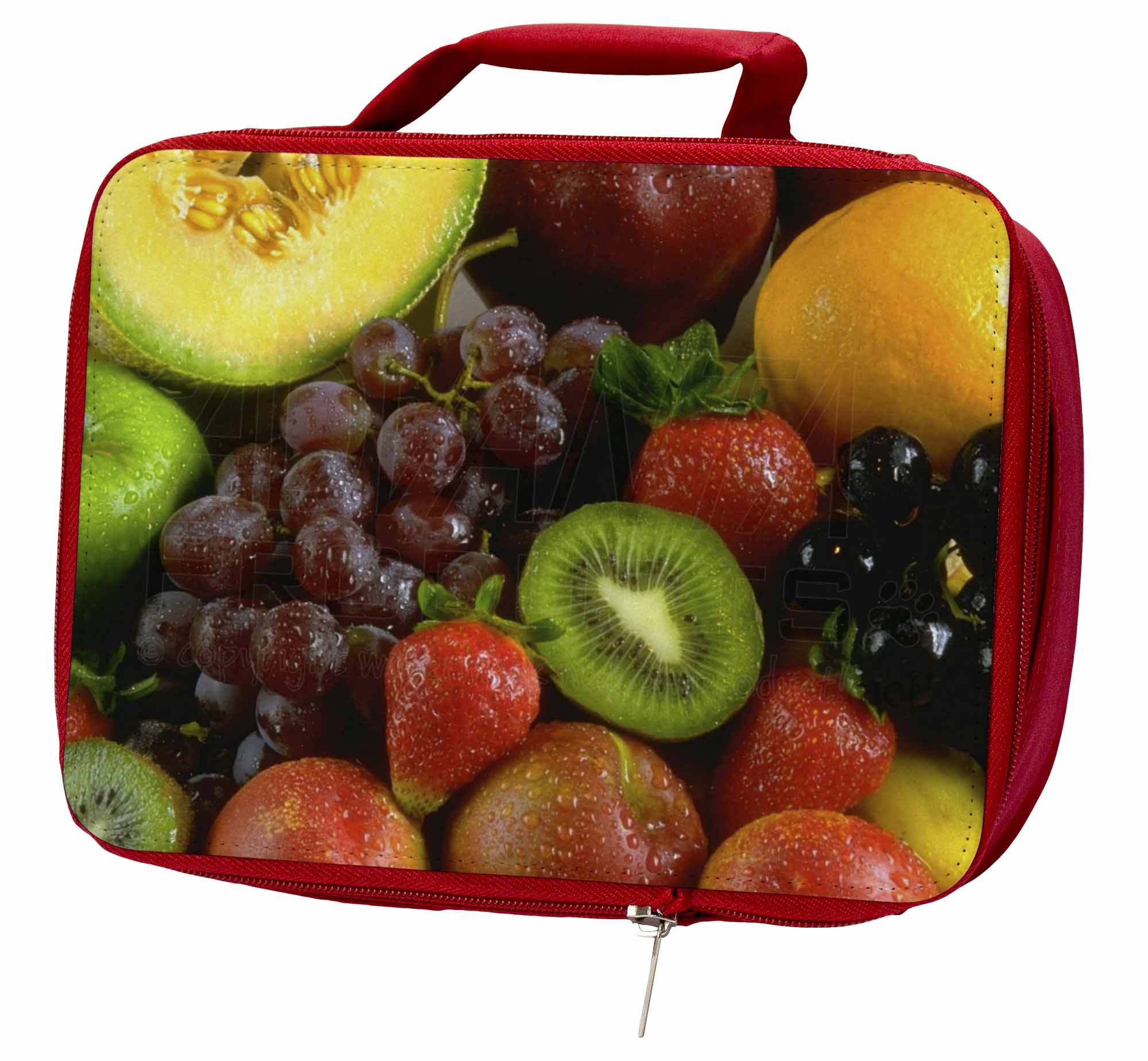 Fruit Insulated Red School Lunch Box/Picnic Bag, F-F2LBR Fruit Insulated Insulated Fruit Red School Lunch Box/Picnic Bag, F-F2LBR 542d17
