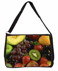 Fruit Large Black Laptop Shoulder Bag School/College