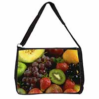 Fruit Large Black Laptop Shoulder Bag School/College