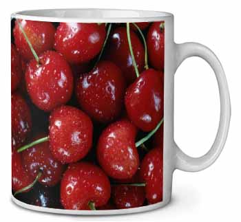 Red Cherries Print Ceramic 10oz Coffee Mug/Tea Cup