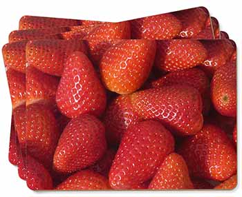 Strawberries Print Picture Placemats in Gift Box