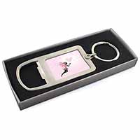 Fairy with Butterflies Chrome Metal Bottle Opener Keyring in Box