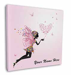 Fairy Hearts Personalised Square Canvas 12"x12" Wall Art Picture Print