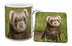 Polecat Ferret Mug and Coaster Set