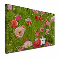 Poppies in Poppy Field Canvas X-Large 30"x20" Wall Art Print