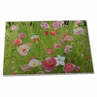 Large Glass Cutting Chopping Board Poppies in Poppy Field