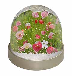 Poppies in Poppy Field Snow Globe Photo Waterball