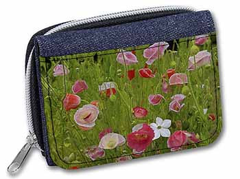 Poppies in Poppy Field Unisex Denim Purse Wallet