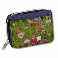 Poppies in Poppy Field Unisex Denim Purse Wallet