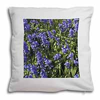 Bluebells in the Wood Soft White Velvet Feel Scatter Cushion